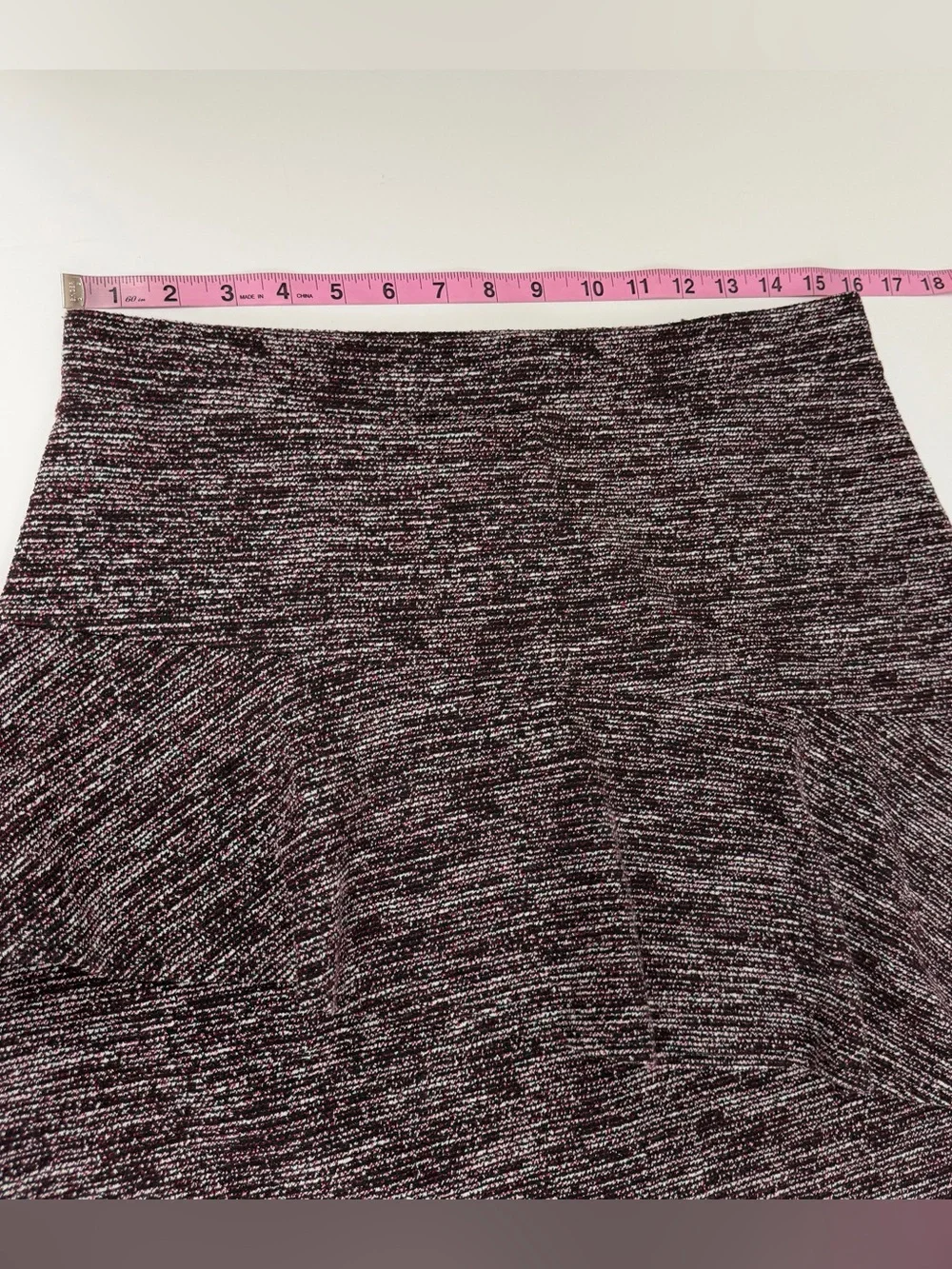 Loft Skirt Womens Medium Red Black Ruffle Pull On NWT NEW Cotton Stretch